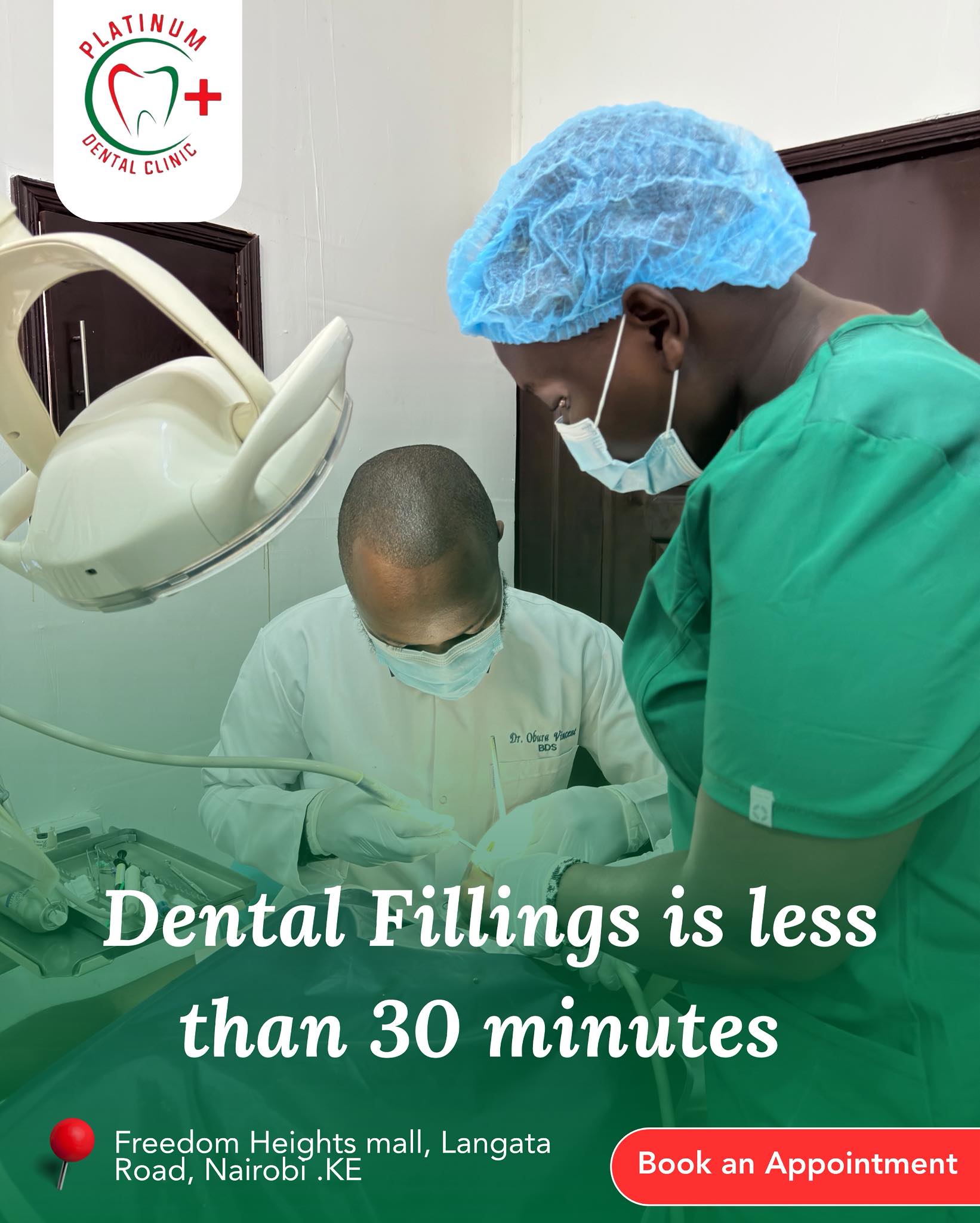 Dental fillings in Nairobi for patients from areas we serve